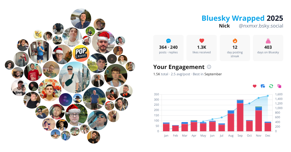 Your Bluesky Wrapped 2025 preview