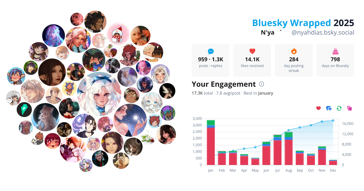 Your Bluesky Wrapped 2025 preview