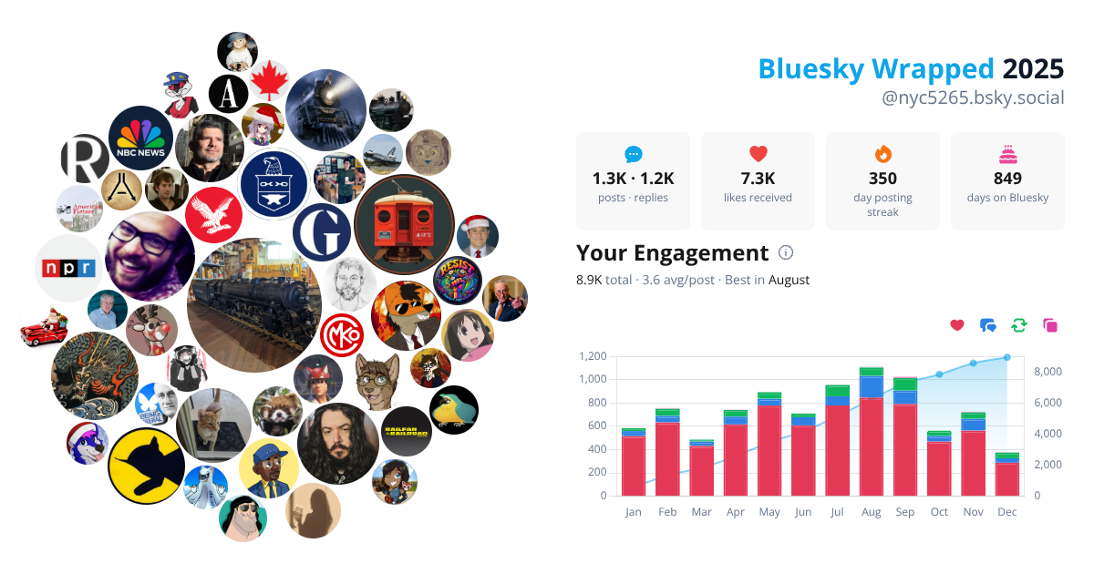 Your Bluesky Wrapped 2025 preview