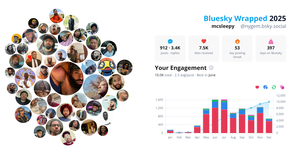 Your Bluesky Wrapped 2025 preview