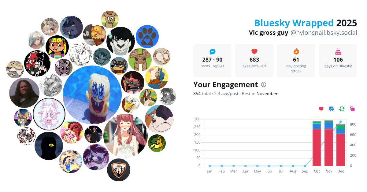Your Bluesky Wrapped 2025 preview