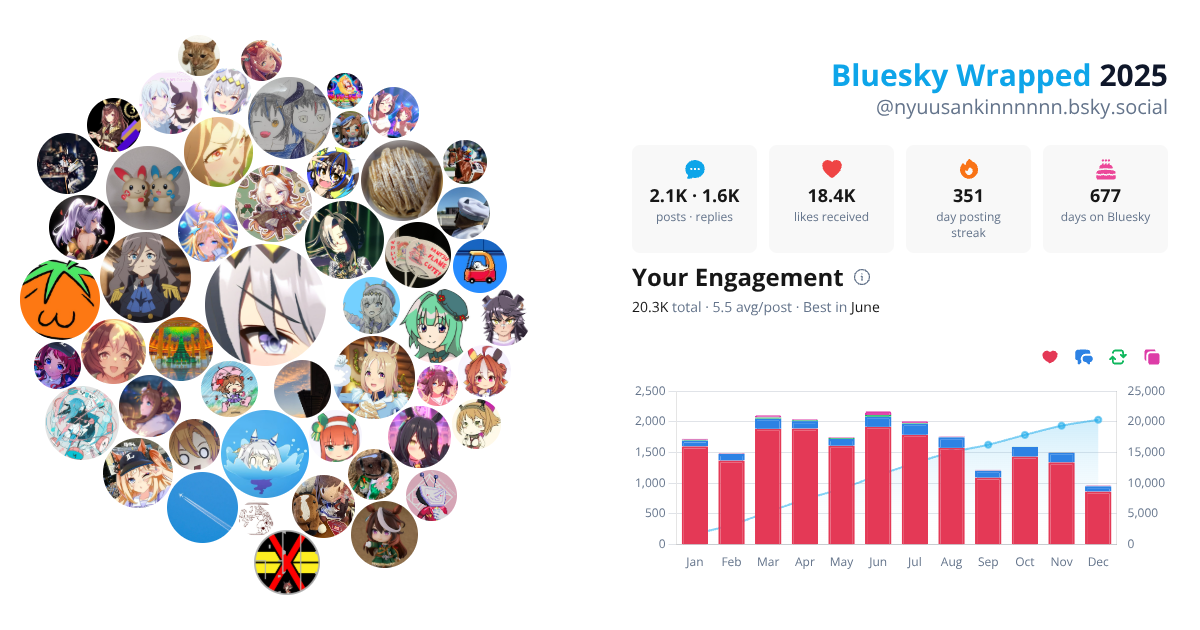Your Bluesky Wrapped 2025 preview