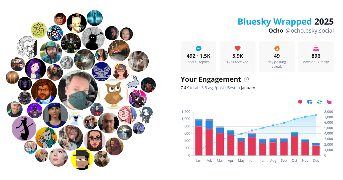 Your Bluesky Wrapped 2025 preview