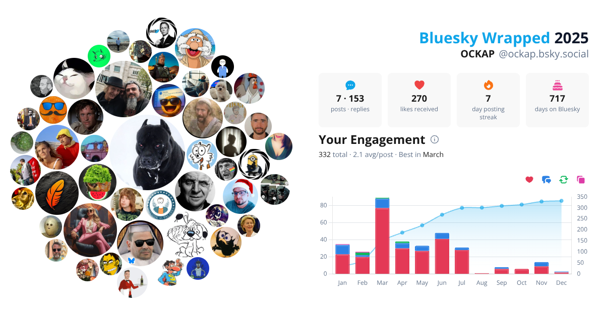 Your Bluesky Wrapped 2025 preview