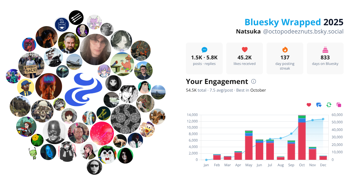 Your Bluesky Wrapped 2025 preview