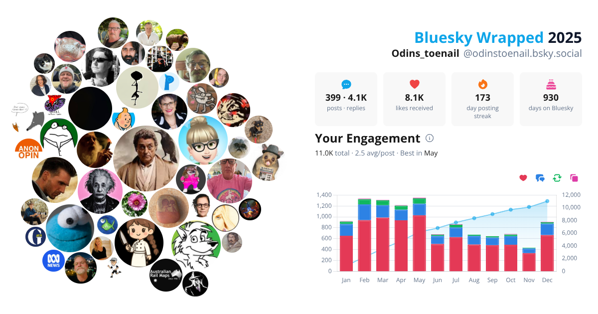 Your Bluesky Wrapped 2025 preview