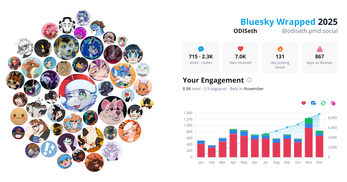 Your Bluesky Wrapped 2025 preview