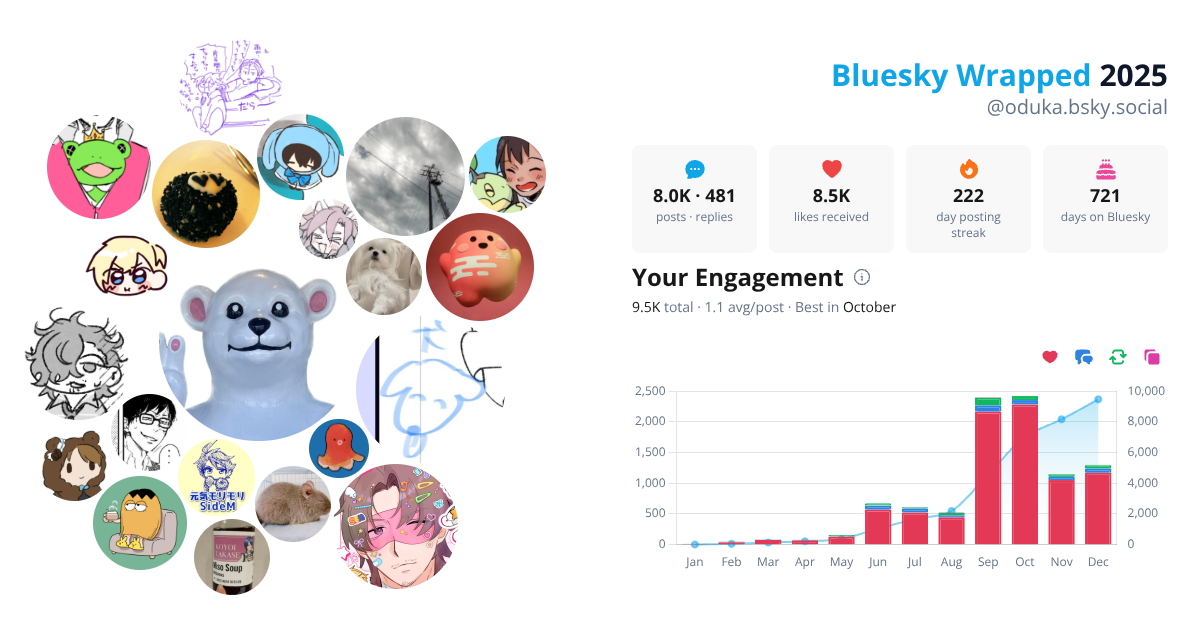 Your Bluesky Wrapped 2025 preview