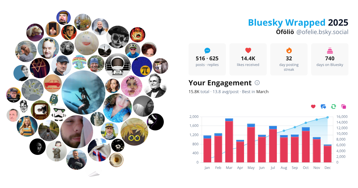 Your Bluesky Wrapped 2025 preview