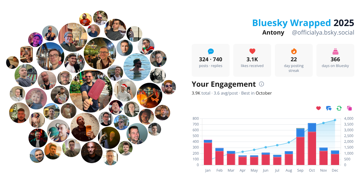 Your Bluesky Wrapped 2025 preview