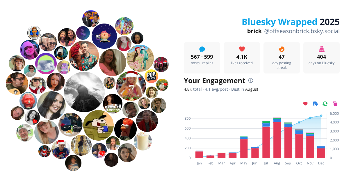 Your Bluesky Wrapped 2025 preview
