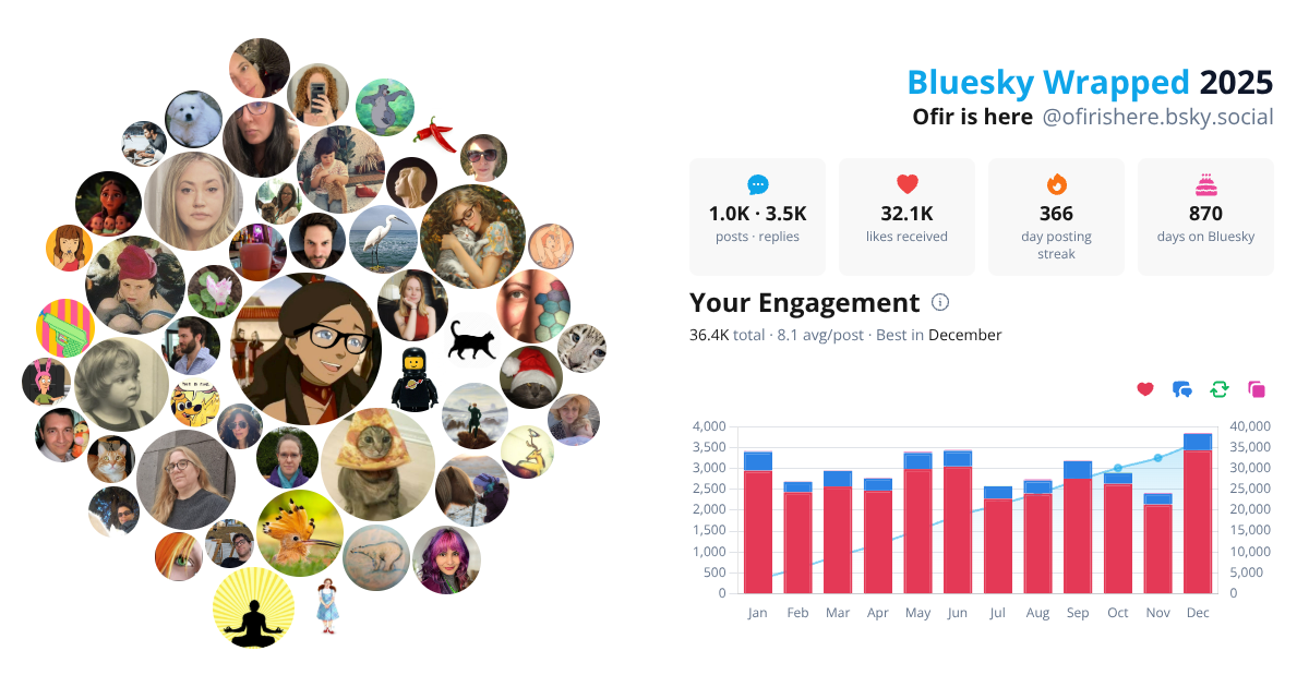 Your Bluesky Wrapped 2025 preview