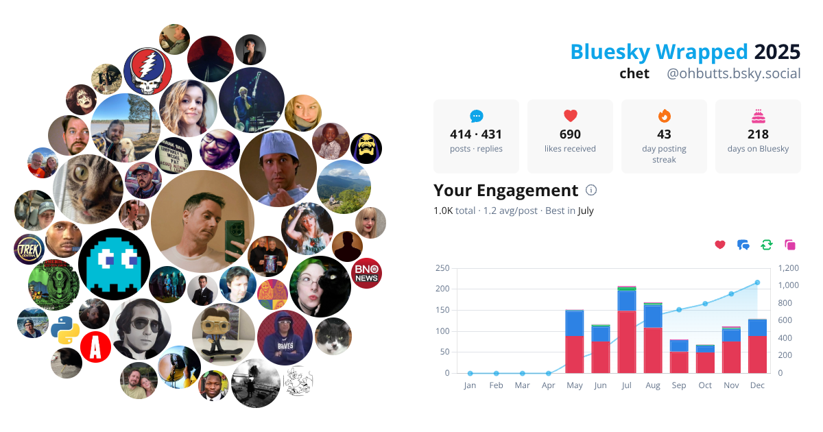 Your Bluesky Wrapped 2025 preview