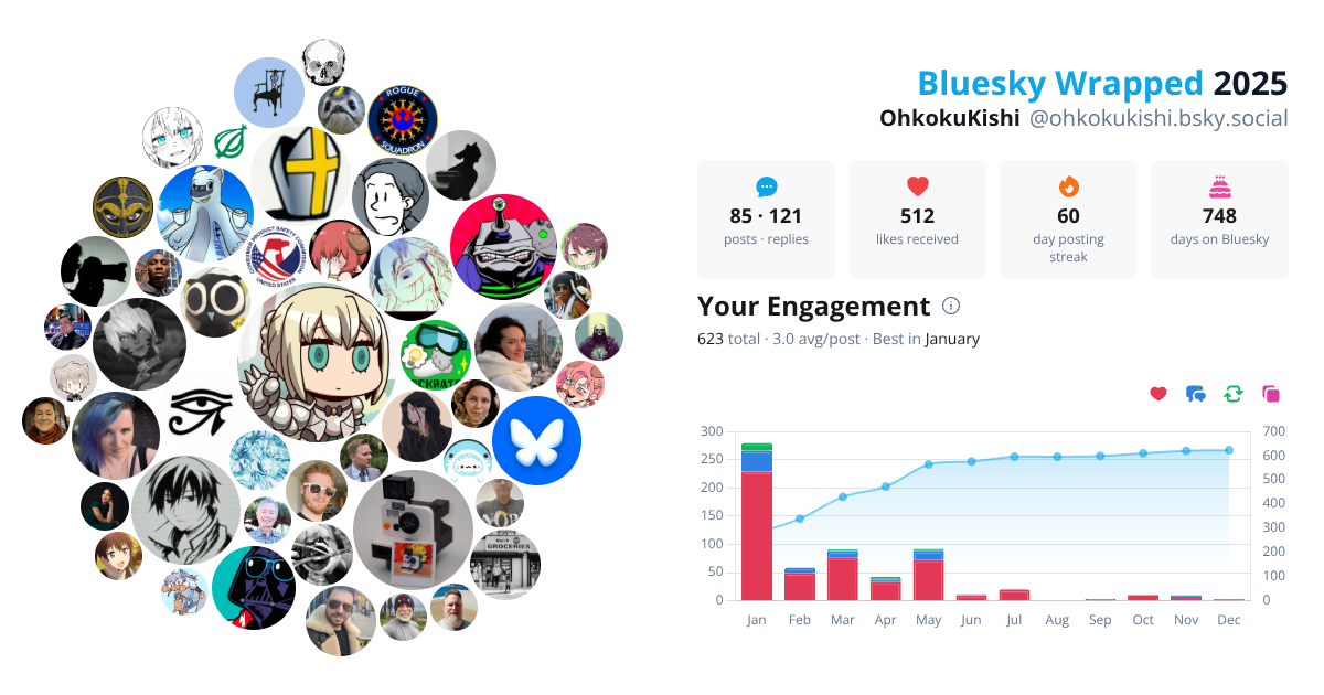 Your Bluesky Wrapped 2025 preview