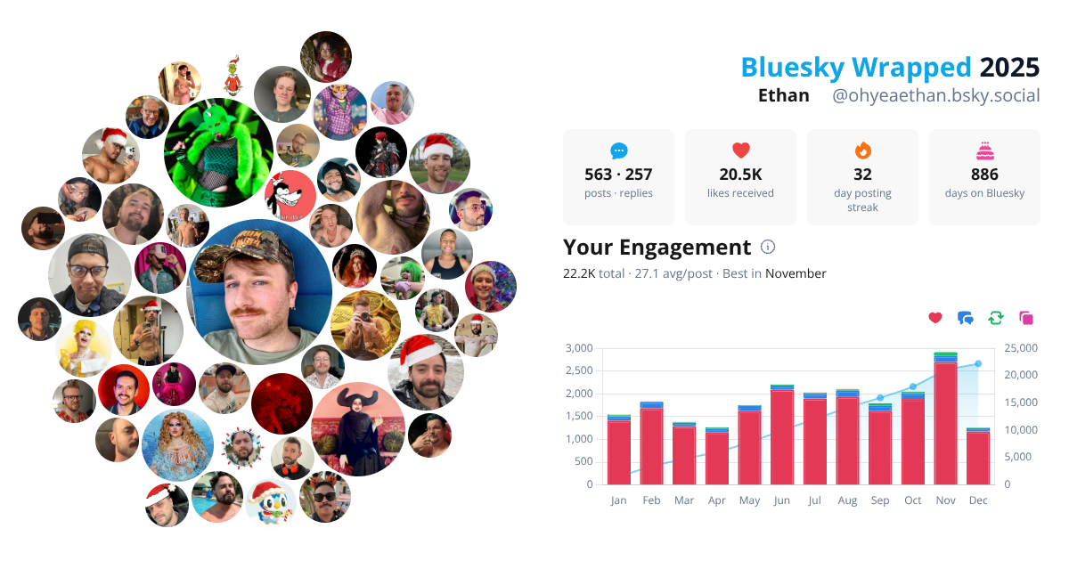 Your Bluesky Wrapped 2025 preview