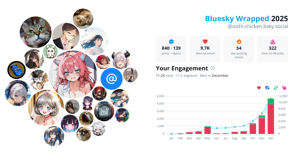 Your Bluesky Wrapped 2025 preview