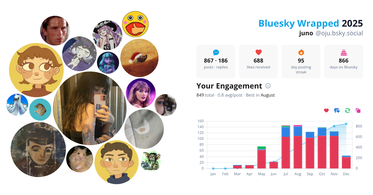 Your Bluesky Wrapped 2025 preview