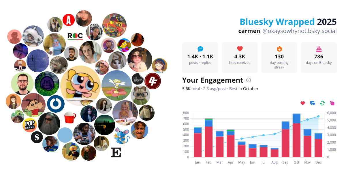 Your Bluesky Wrapped 2025 preview