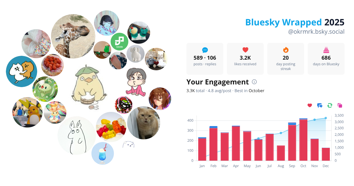 Your Bluesky Wrapped 2025 preview