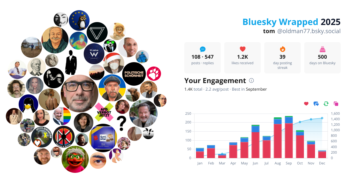 Your Bluesky Wrapped 2025 preview