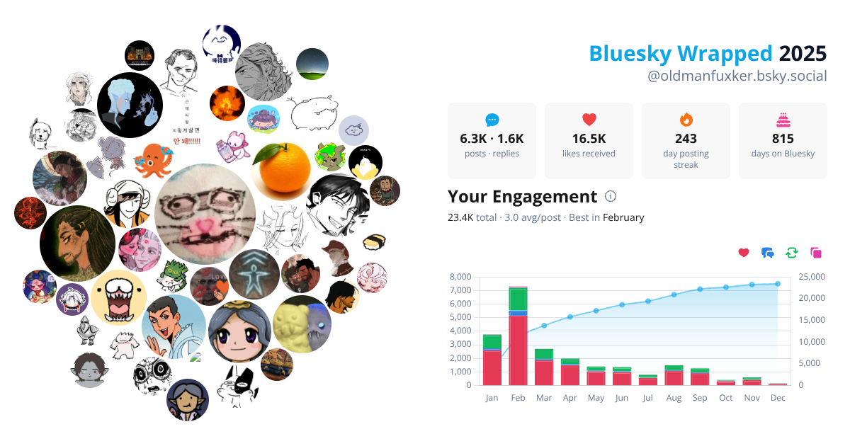 Your Bluesky Wrapped 2025 preview