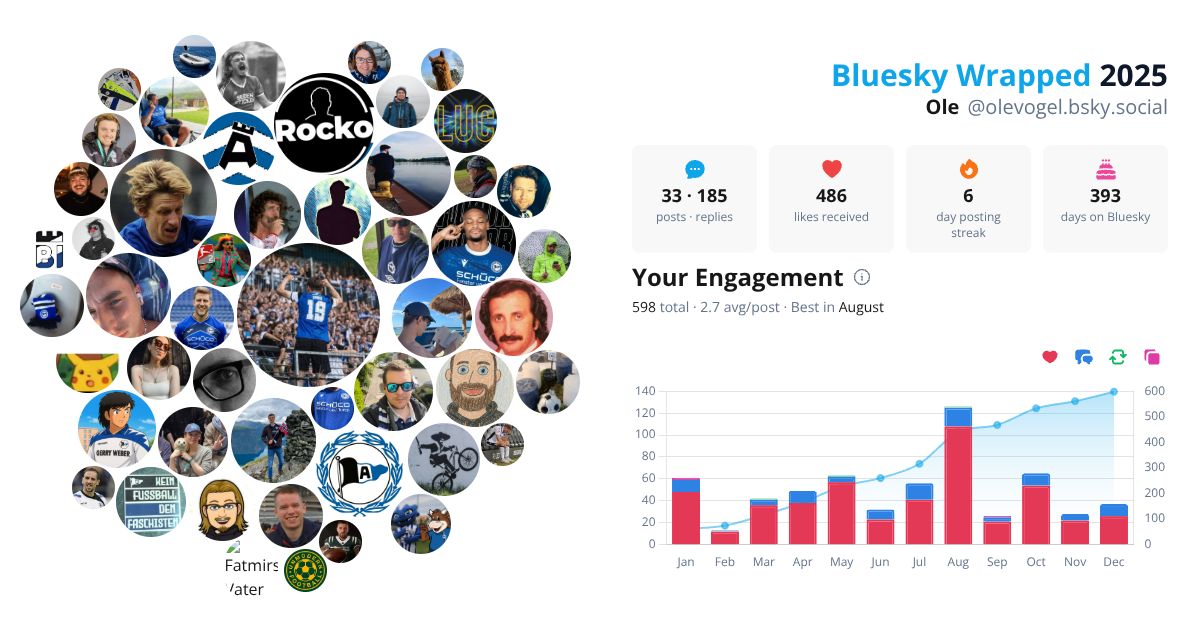 Your Bluesky Wrapped 2025 preview