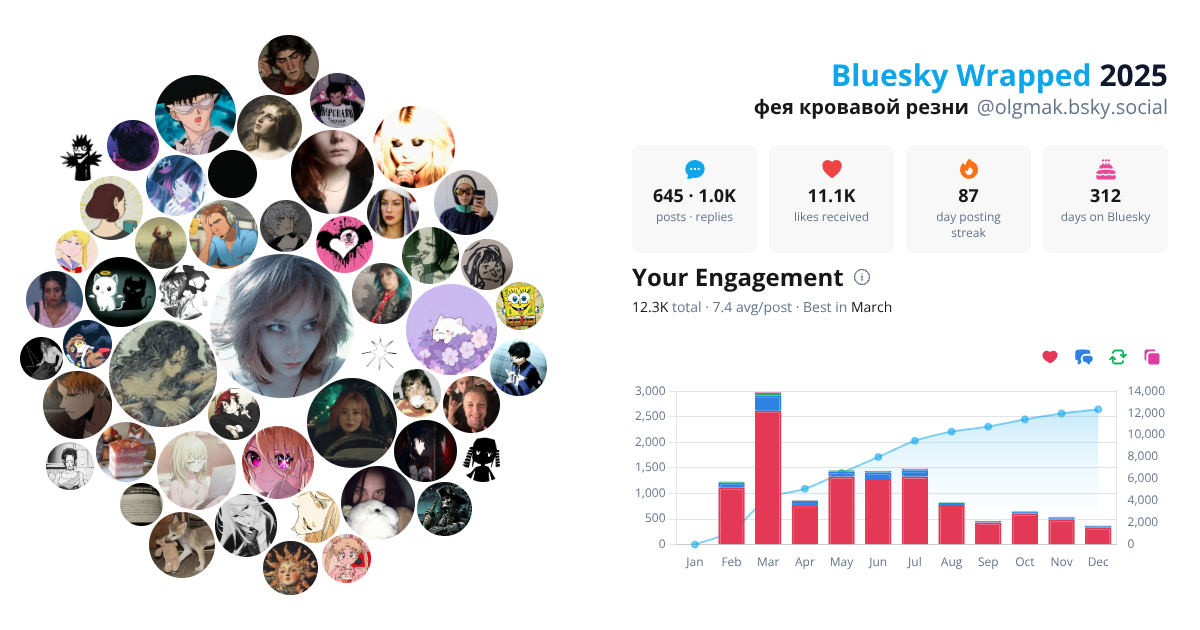 Your Bluesky Wrapped 2025 preview