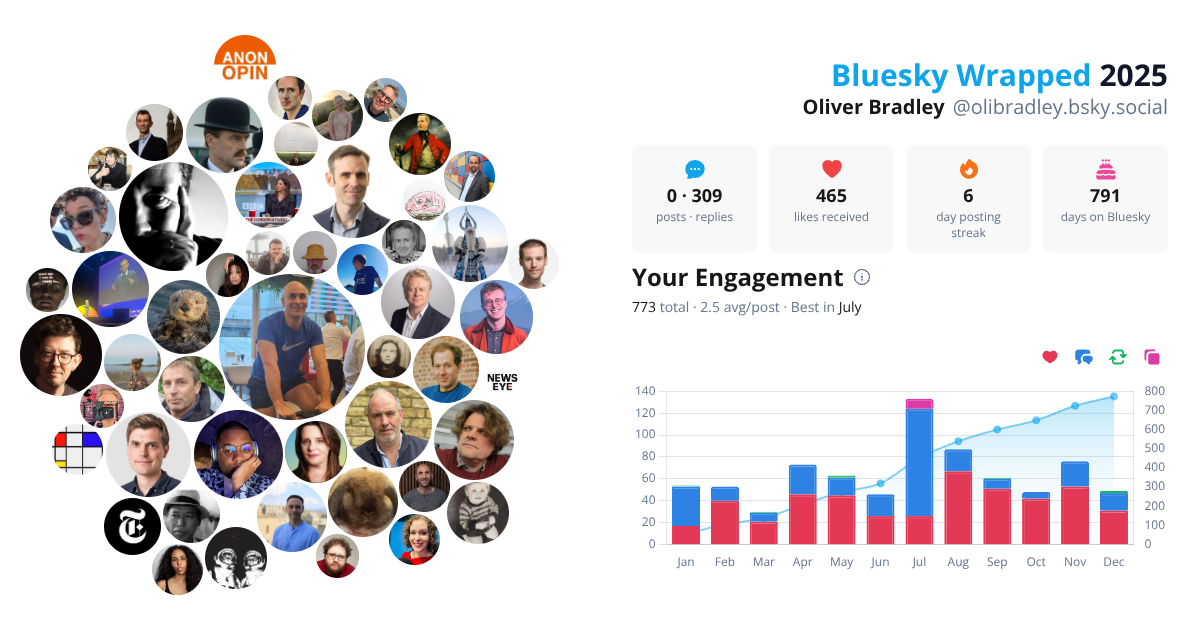Your Bluesky Wrapped 2025 preview