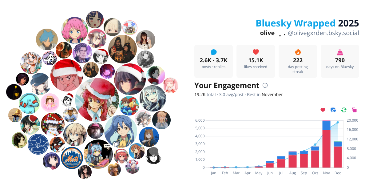 Your Bluesky Wrapped 2025 preview