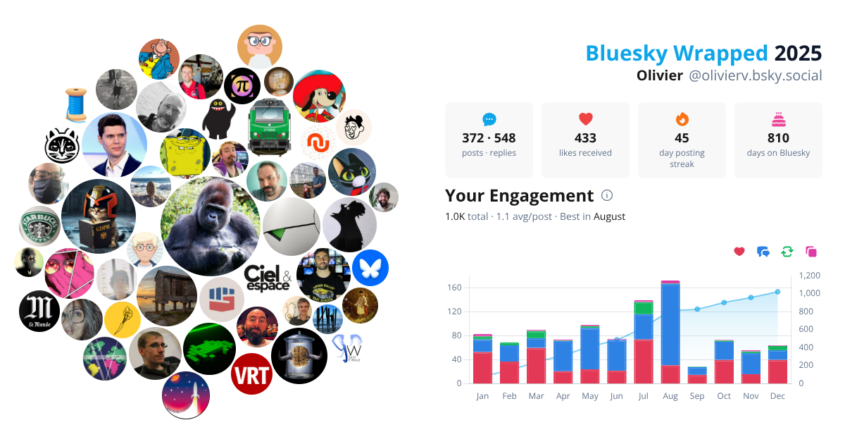 Your Bluesky Wrapped 2025 preview