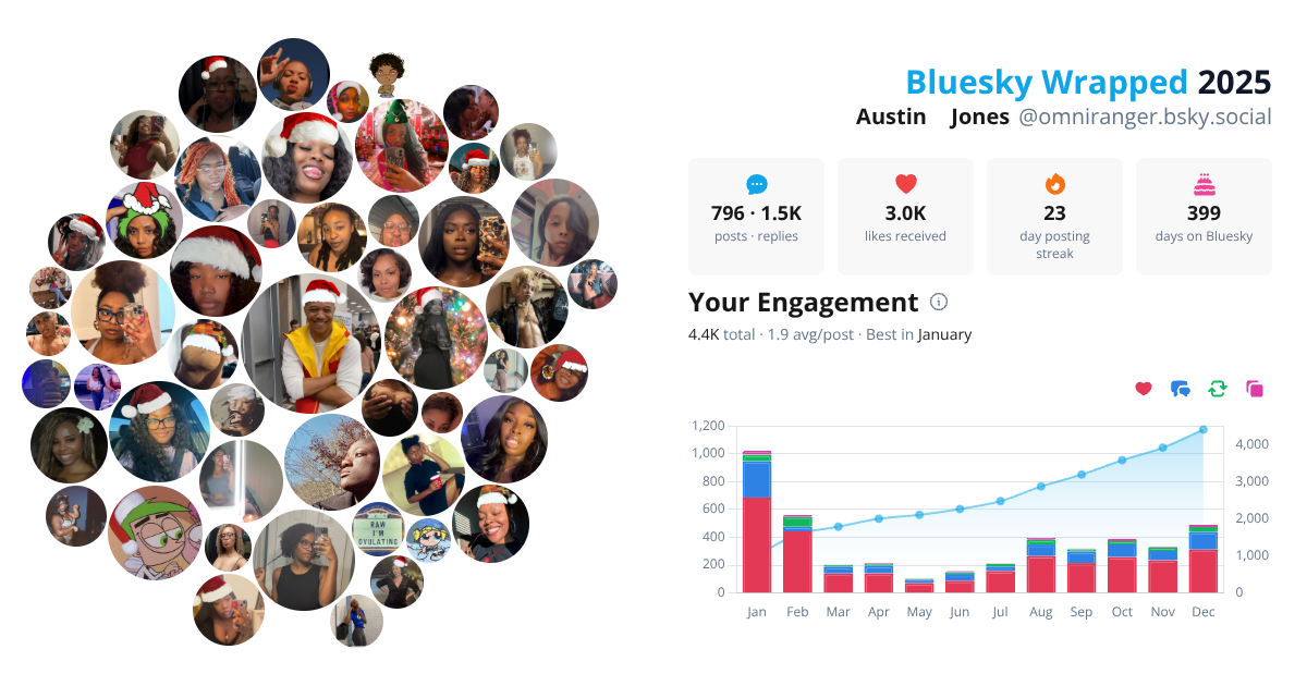 Your Bluesky Wrapped 2025 preview