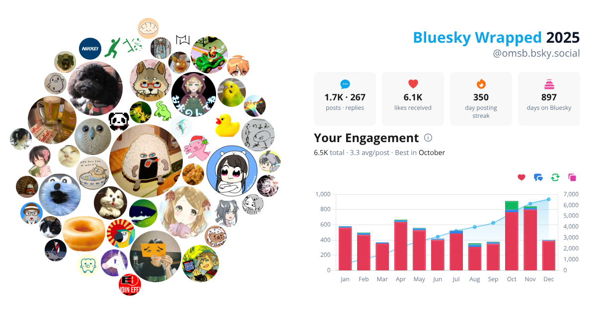 Your Bluesky Wrapped 2025 preview