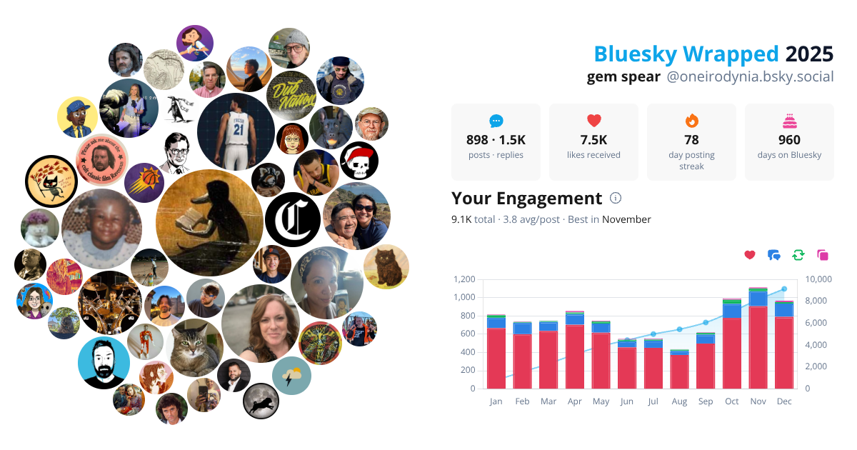 Your Bluesky Wrapped 2025 preview