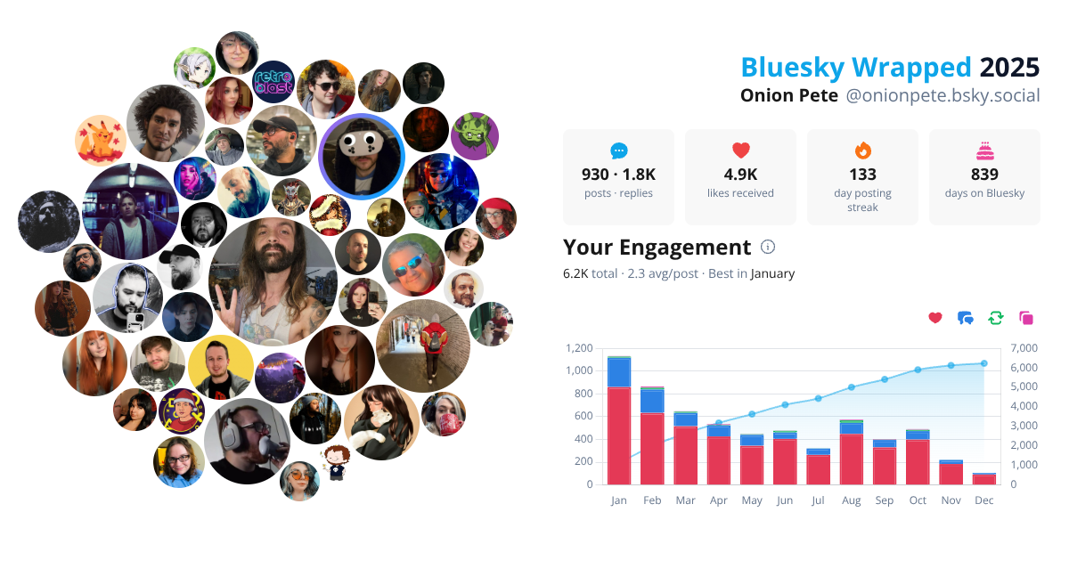 Your Bluesky Wrapped 2025 preview