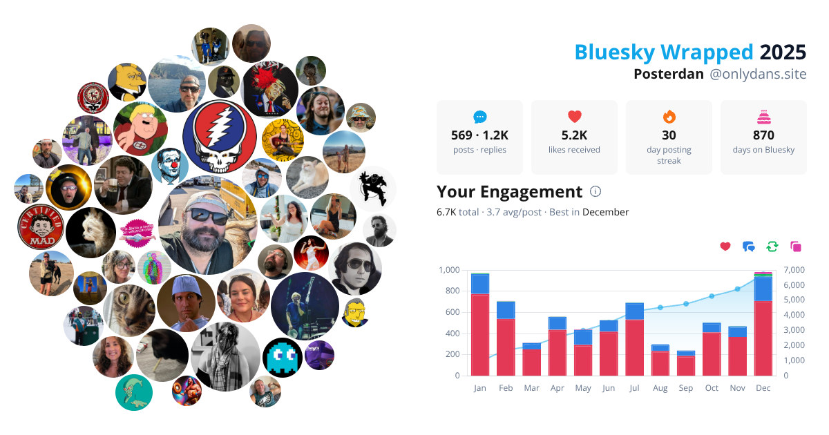 Your Bluesky Wrapped 2025 preview