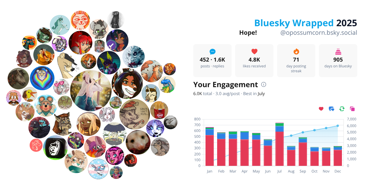 Your Bluesky Wrapped 2025 preview