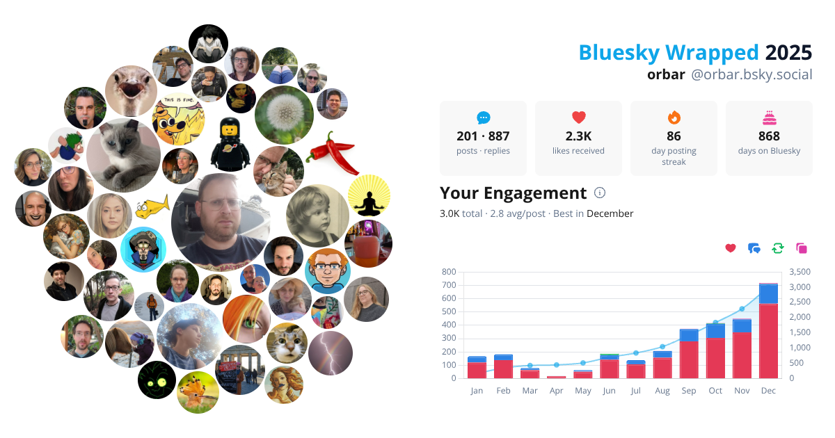 Your Bluesky Wrapped 2025 preview