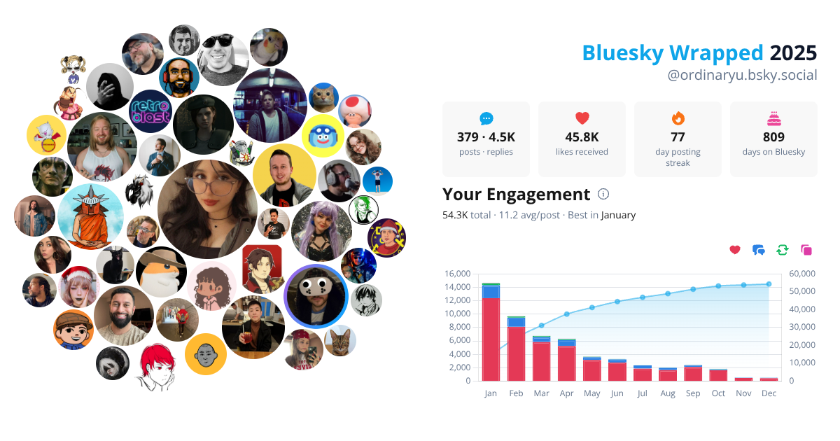 Your Bluesky Wrapped 2025 preview