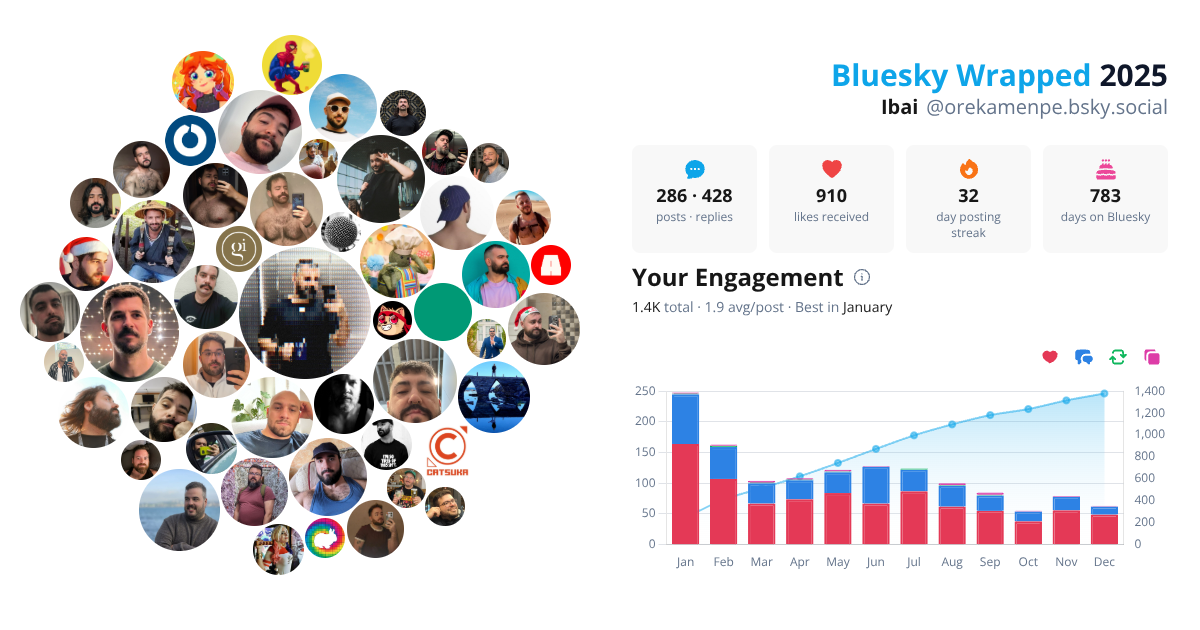 Your Bluesky Wrapped 2025 preview