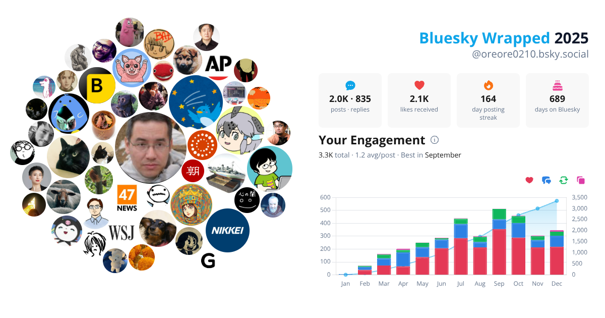Your Bluesky Wrapped 2025 preview