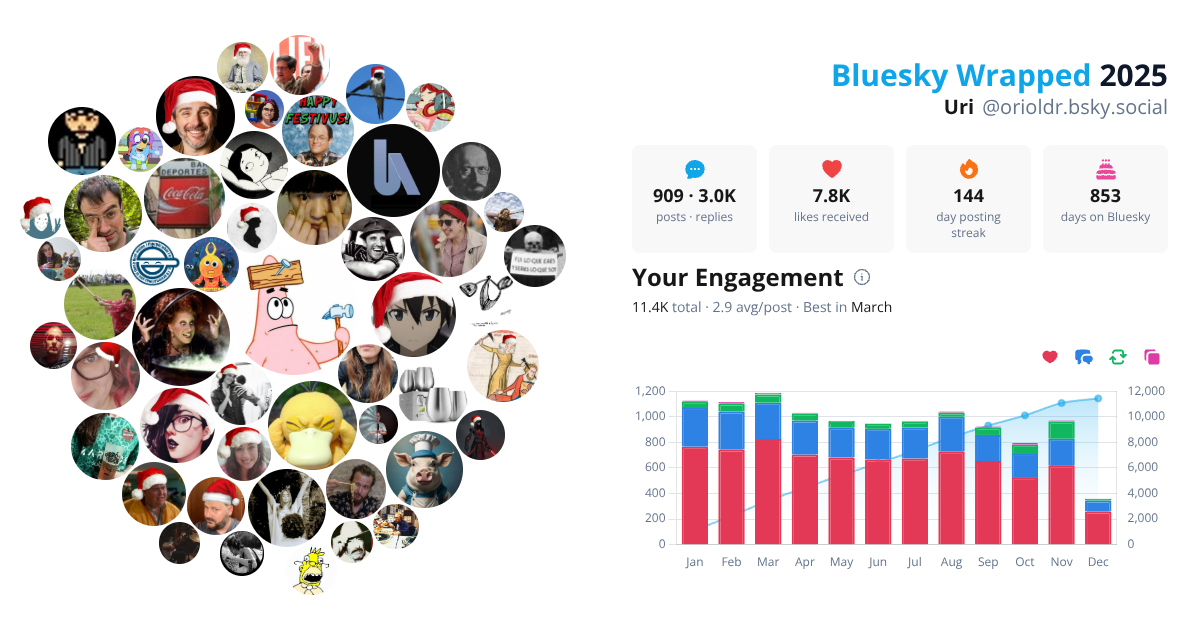 Your Bluesky Wrapped 2025 preview