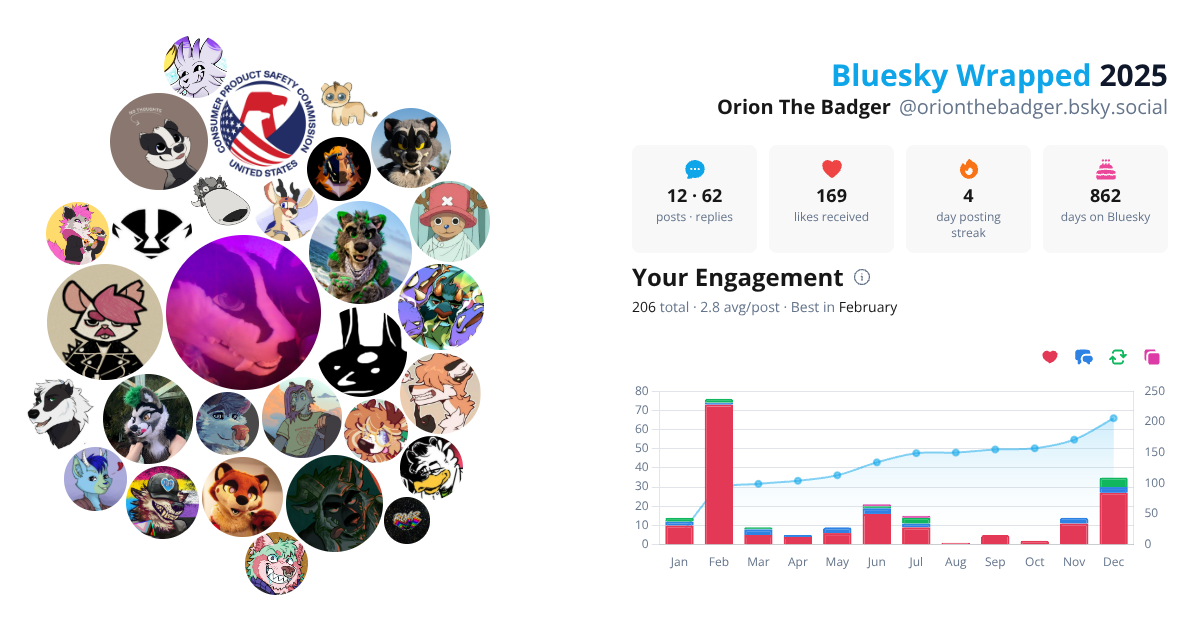 Your Bluesky Wrapped 2025 preview