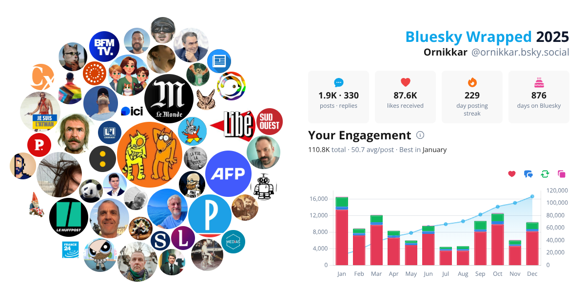 Your Bluesky Wrapped 2025 preview