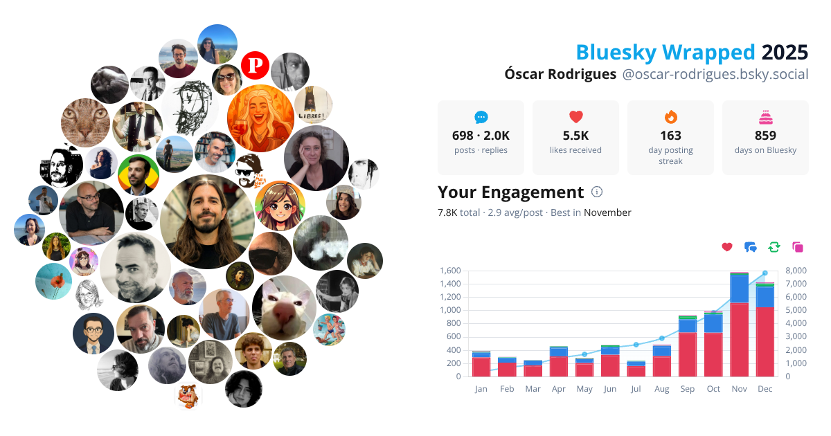 Your Bluesky Wrapped 2025 preview