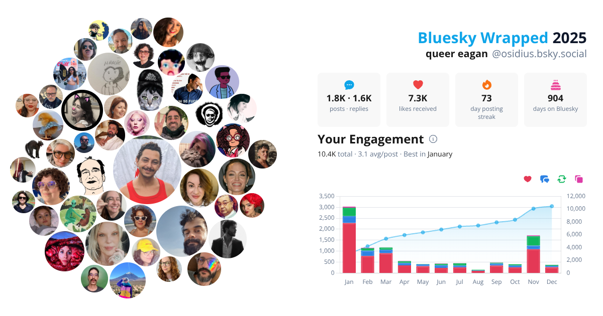 Your Bluesky Wrapped 2025 preview