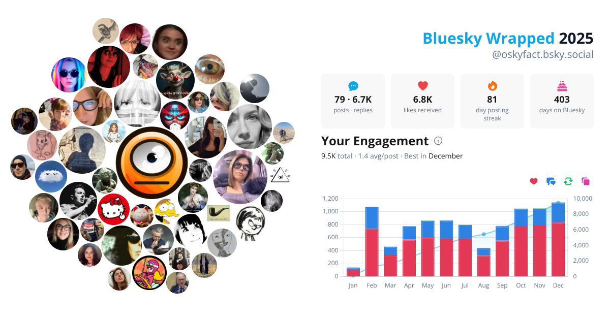 Your Bluesky Wrapped 2025 preview