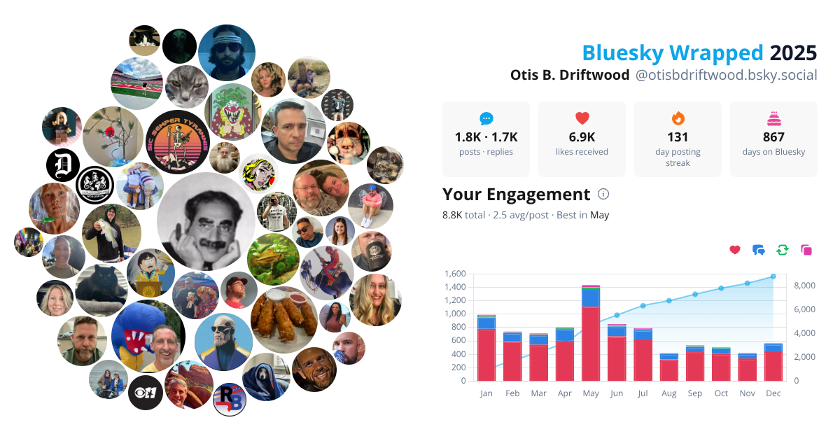 Your Bluesky Wrapped 2025 preview