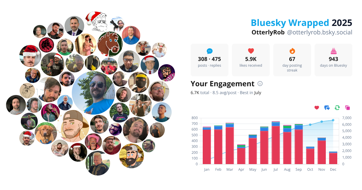 Your Bluesky Wrapped 2025 preview