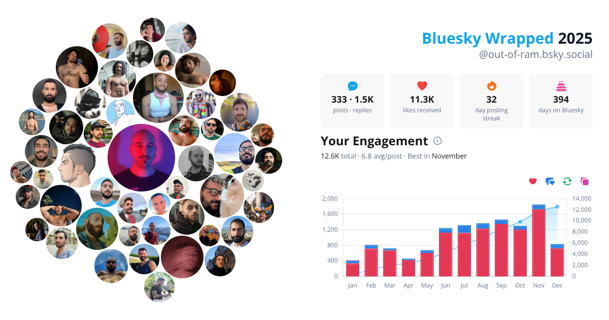 Your Bluesky Wrapped 2025 preview