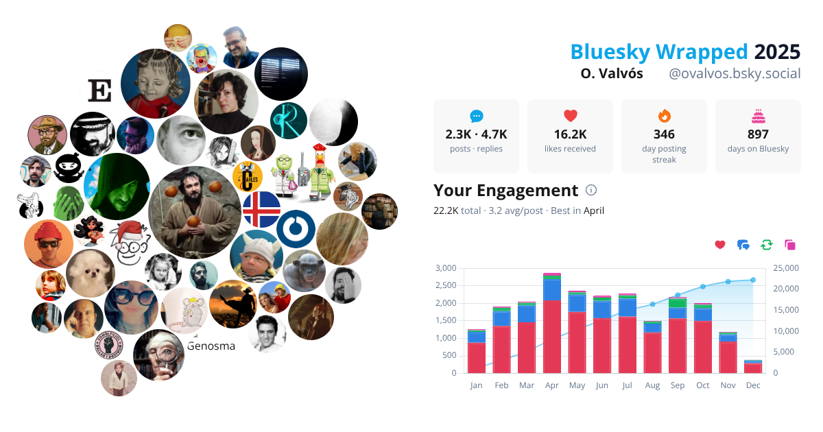 Your Bluesky Wrapped 2025 preview